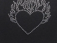 Kids ONLY t-shirt sort med similisten i hjerte